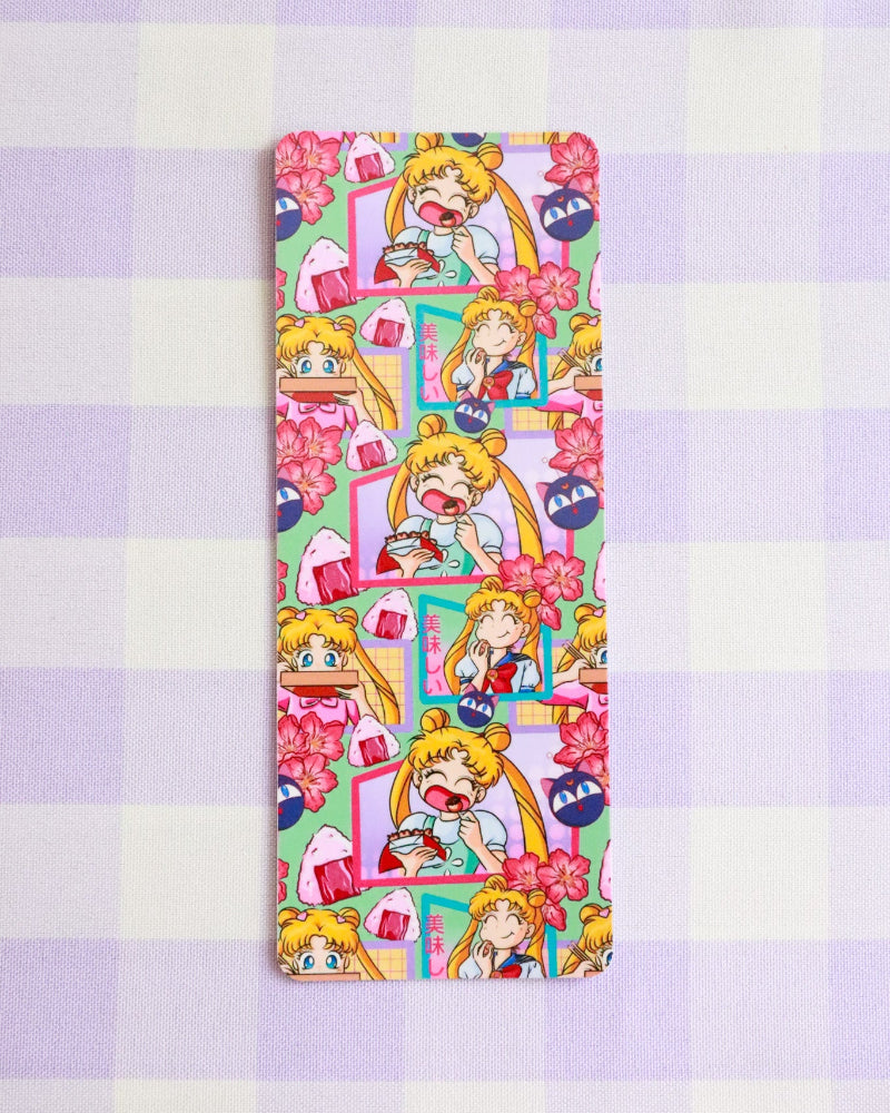 Cartoon character phone case on a checkered background