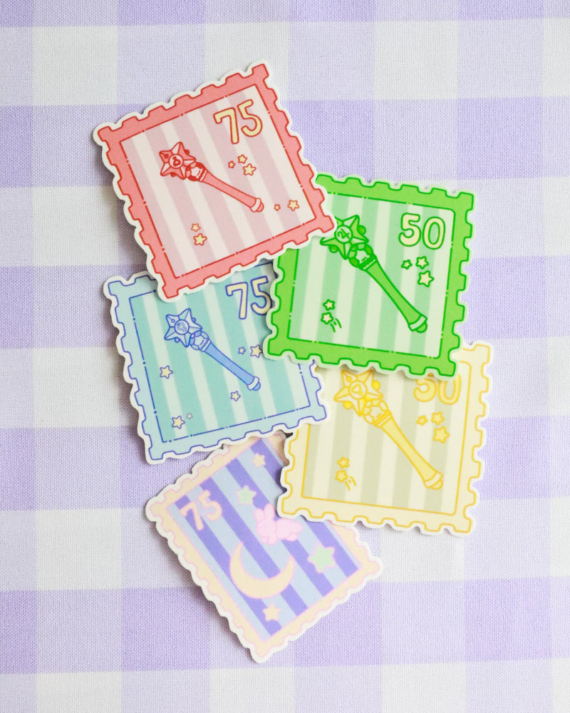 Set of decorative birthday cards with numbers on a purple checkered background