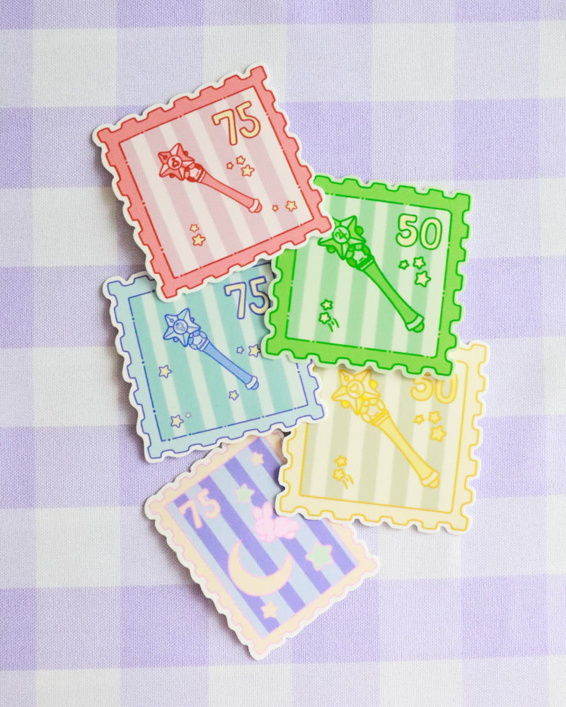 Set of decorative birthday cards with numbers on a purple checkered background