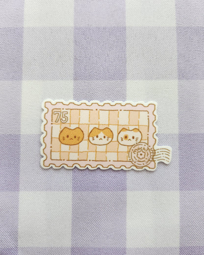 Triple Kitten Stamp Sticker
